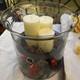 Hammered Glass Candle Holder With Decorative Metal Pan / Cylinder Giant Glasswar