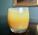 Hand Blown Glassybaby Butterscotch Glass Votive Candle Holder Etched Bottom