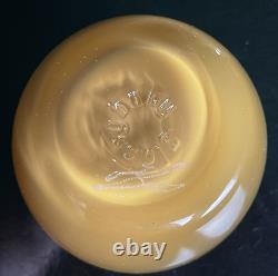 Hand Blown GLASSYBABY BUTTERSCOTCH Glass Votive Candle Holder Etched Bottom