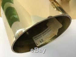 Hans-Agne Jakobsson Mid Century Green Glass Brass Candle Holder L 40 Sweden 50s