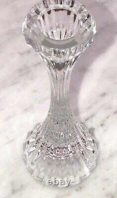Heavy Vintage Set Of Tree Crystal Candlesticks Candle Holder Glass 8 Tall