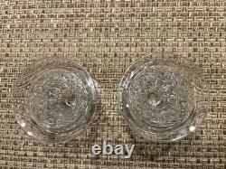 Heisey Ipswich Glass Candle Holders, Vintage, Set of Two