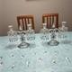 Heisey Old Williamsburg Glass Candelabra Candle Holders Crystal Prisms Set Of 2