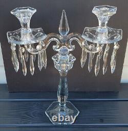 Heisey Patrician 2 Light Candelabra Candle Holder Candlestick Excellent