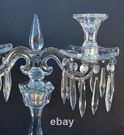 Heisey Patrician 2 Light Candelabra Candle Holder Candlestick Excellent