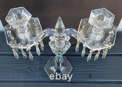 Heisey Patrician 2 Light Candelabra Candle Holder Candlestick Excellent