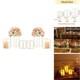 Hewory Glass Hurricane Candle Holder Set Of 6 Gold Large Hurricane Centerpiece