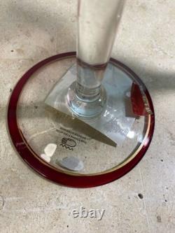Home for the Holidays Hand Painted Poinsettia Glass Candle Holders Set of 3