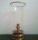 Huge 26 Vintage Chapman 1981 Brass Hurricane Lamp Glass Candle Holder Large