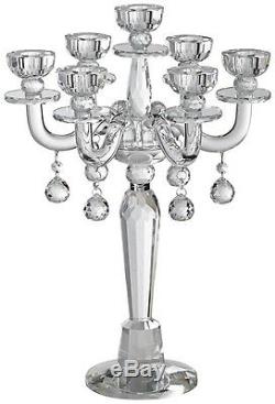Huntington Crystal Glass Candelabra Wedding Party LanternTaper Candle Holder New