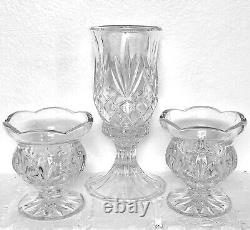 Hurricane Candle Holders 3 Crystal Mixed Lot Christmas Wedding Centerpiece