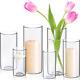Hurricane Candle Holders Cylinder Flower Vases Pillar Votives Floating Candles H