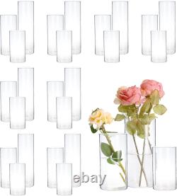 Hurricane Candle HoldersFor Pillar Candle Clear Glass Cylinder