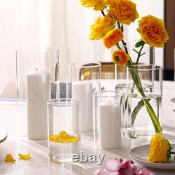 Hurricane Candle HoldersFor Pillar Candle Clear Glass Cylinder