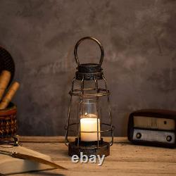 Hurricane Candle Lantern Set, Hanging Candle Holder Rustic Farmhouse Style Lante