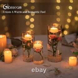 Hurricane Glass Candle Holders 30Pcs Cylinder Vases Bulk for Decor