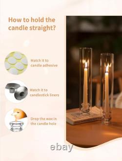 Hurricane Glass Candle Holders Bulk for Wedding 12.6 H Set of 30 Candlestic