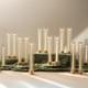 Hurricane Glass Candle Holders Set Of 18 Gold Taper Holders Bulk With Fluted