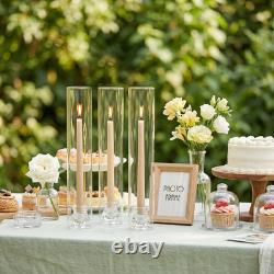 Hurricane Glass Candle Holders Set of 20 Candlestick Holders for Taper Cand