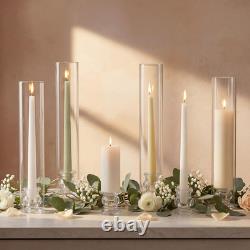 Hurricane Glass Candle Holders Set of 20 Candlestick Holders for Taper Cand