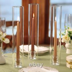 Hurricane Glass Candle Holders- Set of 36 Candlestick Holders 14 H