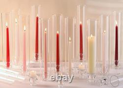Hurricane Glass Candle Holders- Set of 36 Candlestick Holders 14 H