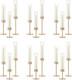 Hurricane Glass Candles Holder, 18 Pcs Gold Taper Candle Holder Bulk Candle St