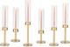 Hurricane Gold Candle Stick Holder Glass Candle Holders For Candlesticks Set O