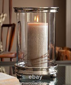 Hurricanes Nob Hill Cylinder Hurricane Pillar Candle Holder Nickel Finish