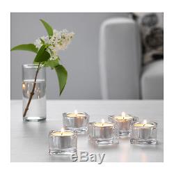 IKEA GLASIG Glass Tea Light Holder Party Candle Holders Wedding Tealight 38mm