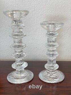 Iittala Festivo Candle Holder Set Pair Marked i Vintage