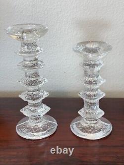 Iittala Festivo Candle Holder Set Pair Marked i Vintage