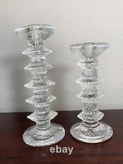 Iittala Festivo Candle Holder Set Pair Marked i Vintage