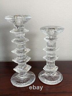 Iittala Festivo Candle Holder Set Pair Marked i Vintage