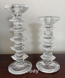 Iittala Festivo Candle Holder Set Pair Marked i Vintage