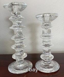 Iittala Festivo Candle Holder Set Pair Marked i Vintage