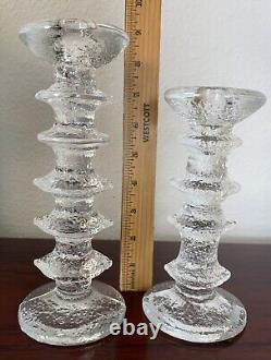 Iittala Festivo Candle Holder Set Pair Marked i Vintage