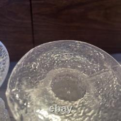 Iittala Festivo Glass Candle Holders Timo Sarpaneva 4 Ring Pair Finland Signed