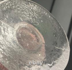 Iittala Festivo Glass Candle Holders Timo Sarpaneva 4 Ring Pair Finland Signed