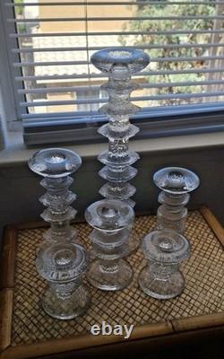 Iittala Finland Festivo Candle Holders Sticks Set Of 6 Glass Finland MCM