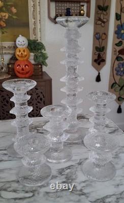 Iittala Finland Festivo Candle Holders Sticks Set Of 6 Glass Finland MCM