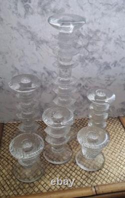 Iittala Finland Festivo Candle Holders Sticks Set Of 6 Glass Finland MCM