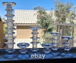Iittala Finland Festivo Candle Holders Sticks Set Of 6 Glass Finland MCM