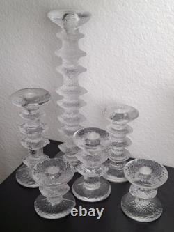 Iittala Finland Festivo Candle Holders Sticks Set Of 6 Glass Finland MCM