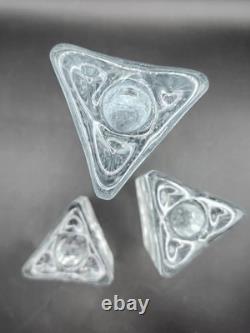 Iittala Finland Set of 3 Arkipelago Glass Triangle Candle Holders Timo Sarpeneva