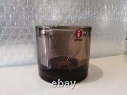 Iittala Kivi''LINEN'' 60mm Glass Candle holder x 2