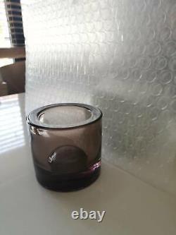 Iittala Kivi''LINEN'' 60mm Glass Candle holder x 2