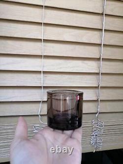 Iittala Kivi''LINEN'' 60mm Glass Candle holder x 2
