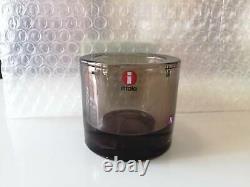 Iittala Kivi''LINEN'' 60mm Glass Candle holder x 2