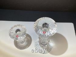 Iittala festivo Glass candle holders MCM Candlesticks 5&7 Finland